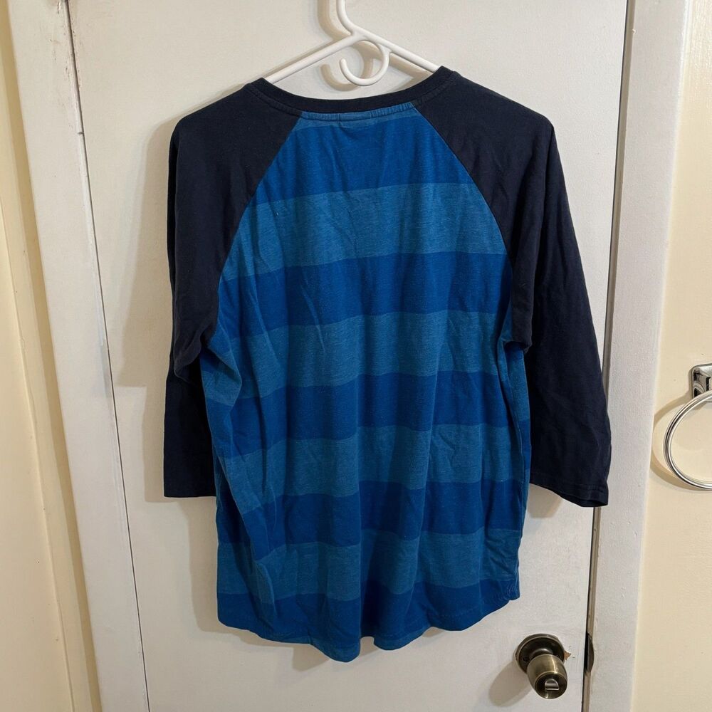 Men's DC Shoes Striped T-Shirt M Blue - Picture 3 of 3
